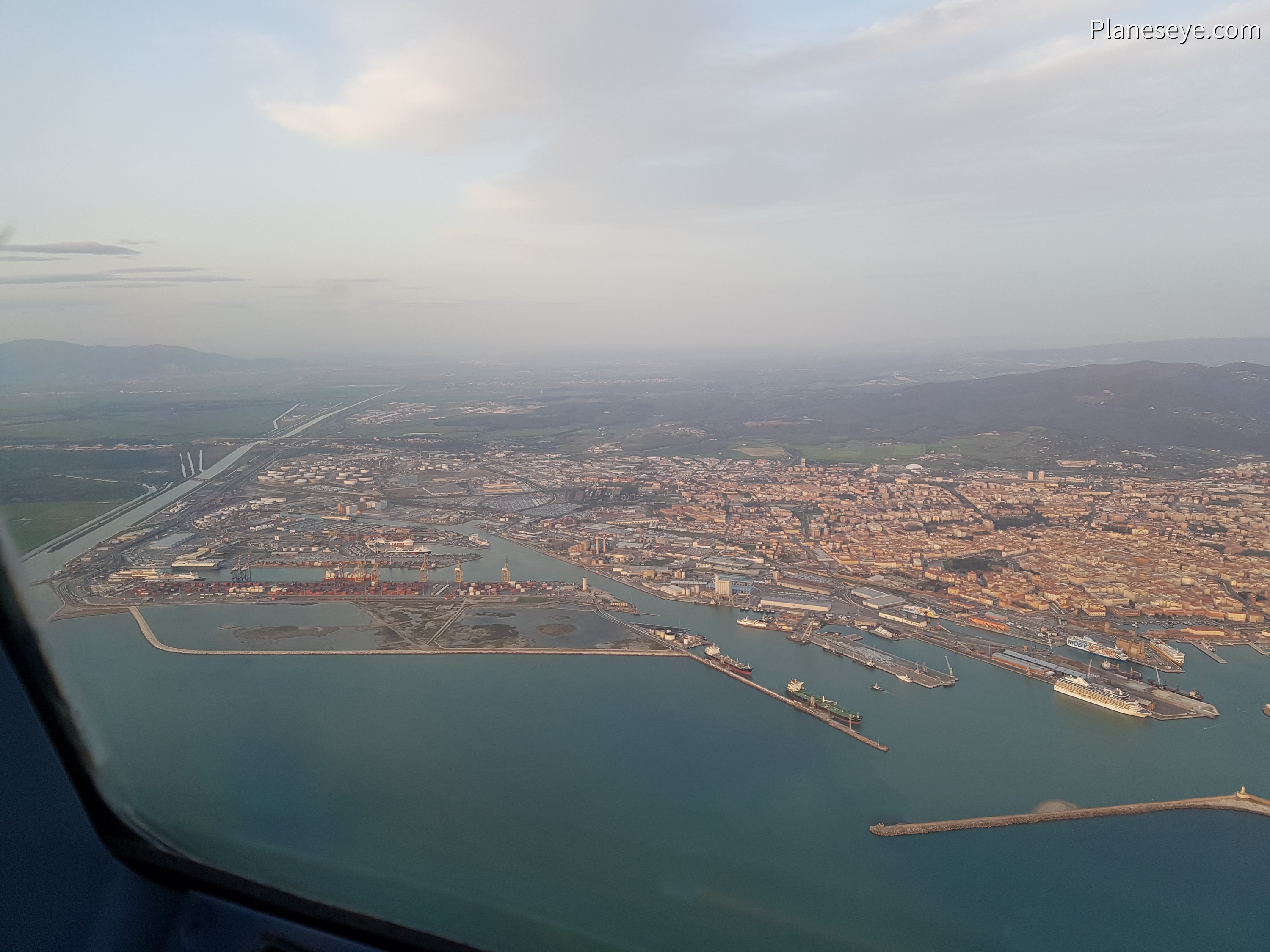 Livorno, Italy during dusk