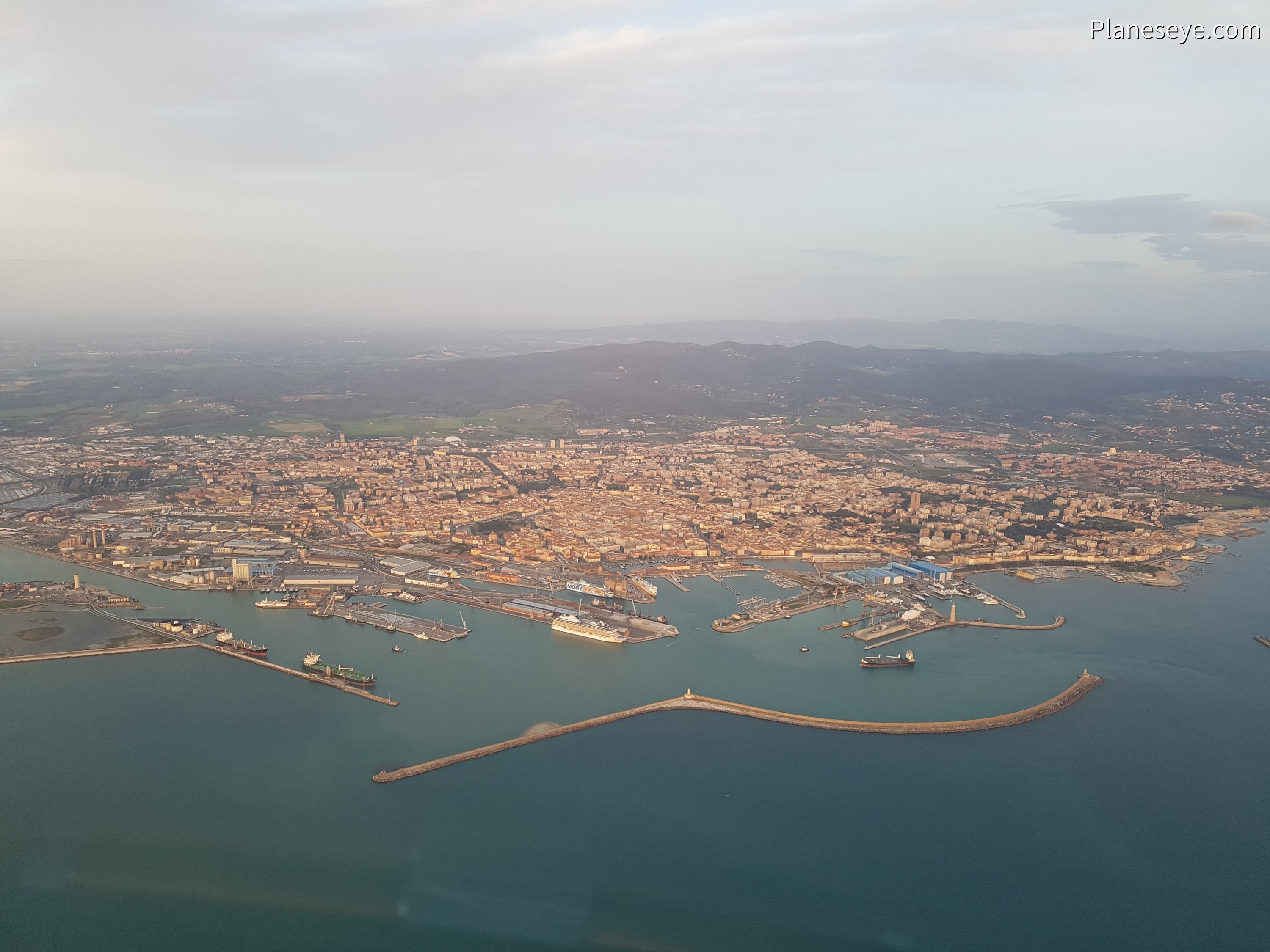 Livorno, Italy during dusk