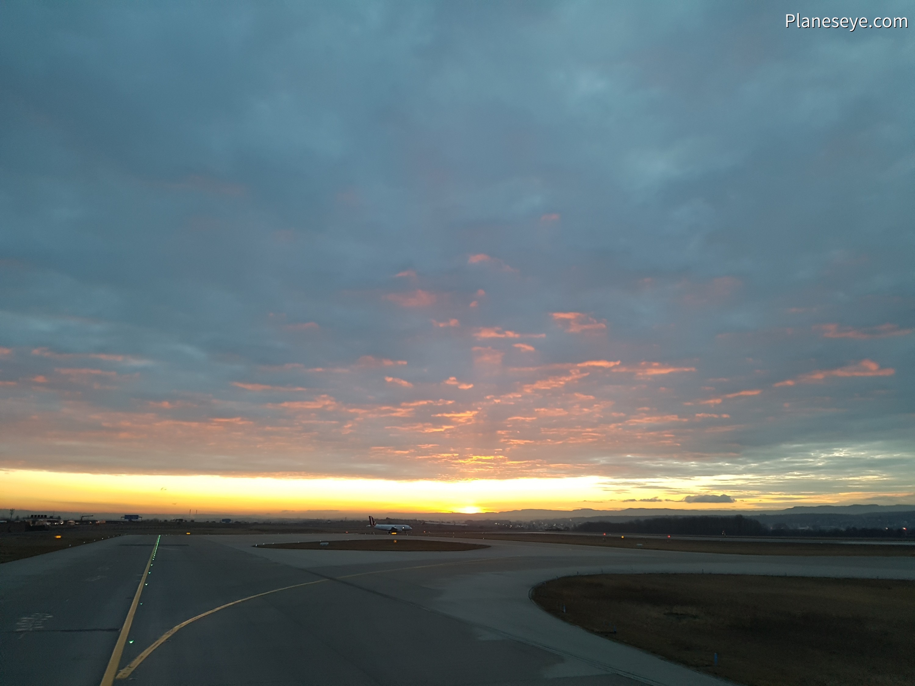 Sunrise in Stuttgart on the ground