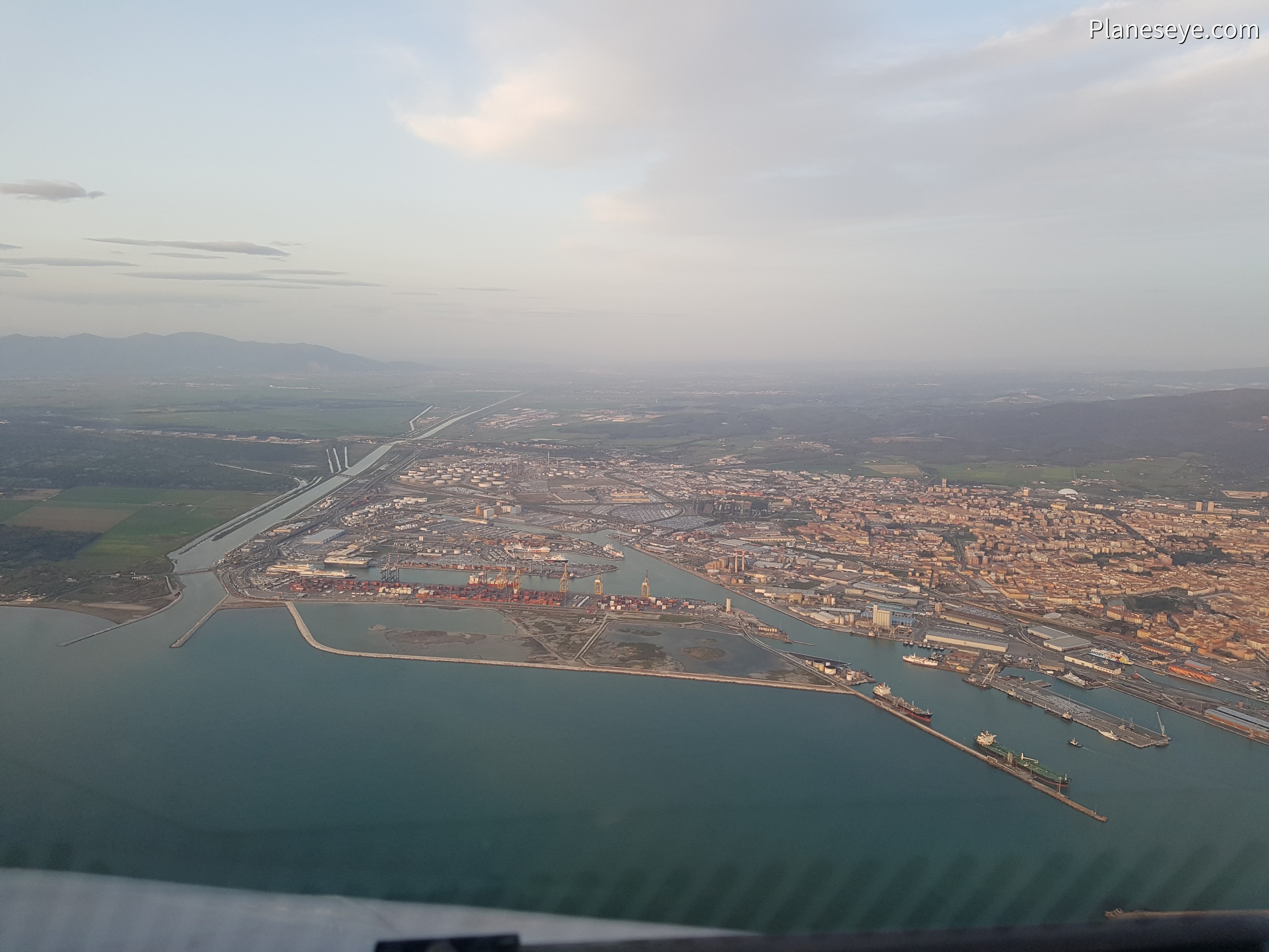 Livorno, Italy during dusk