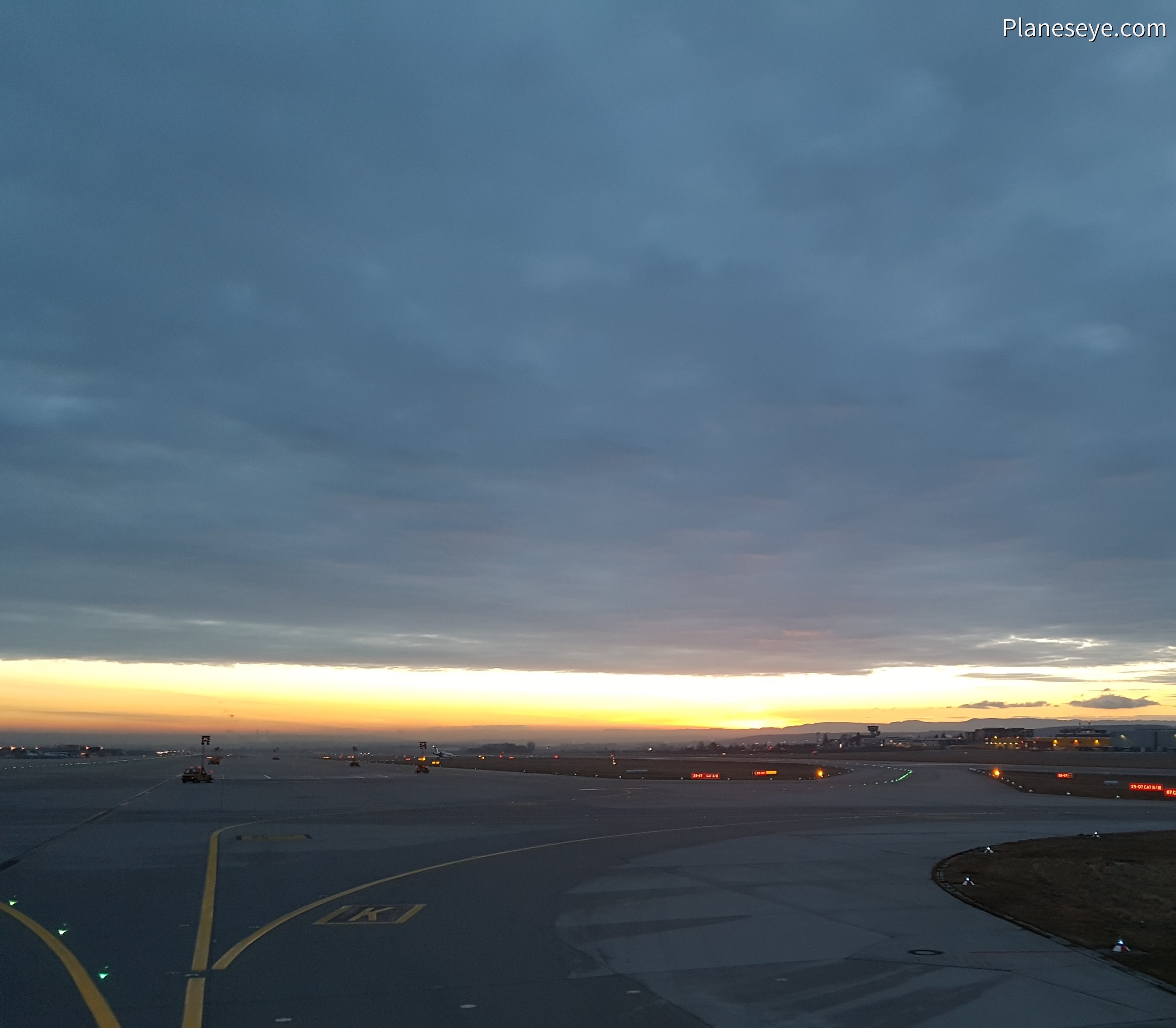 Sunrise in Stuttgart on the ground
