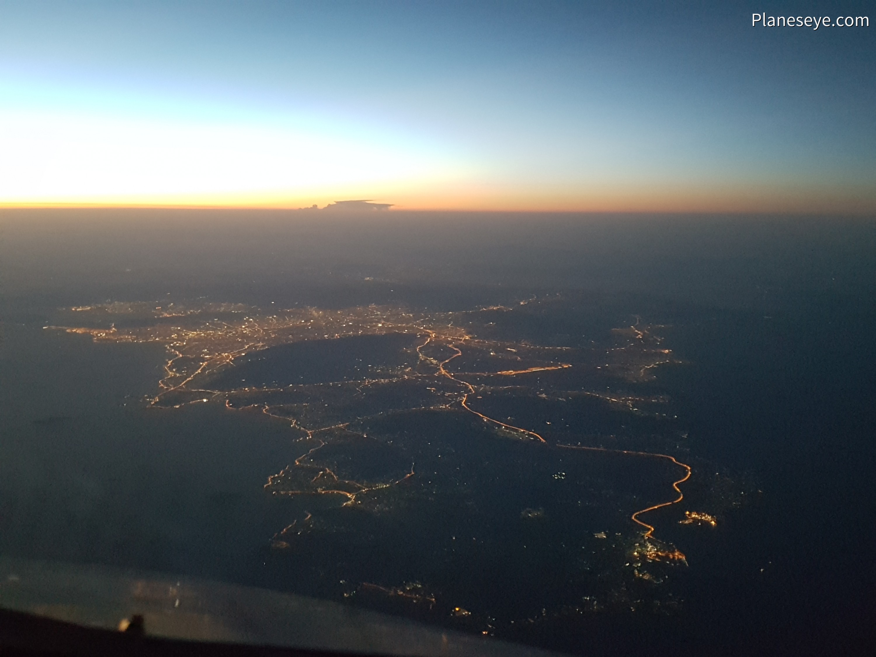 Sunset over Attika and Athens