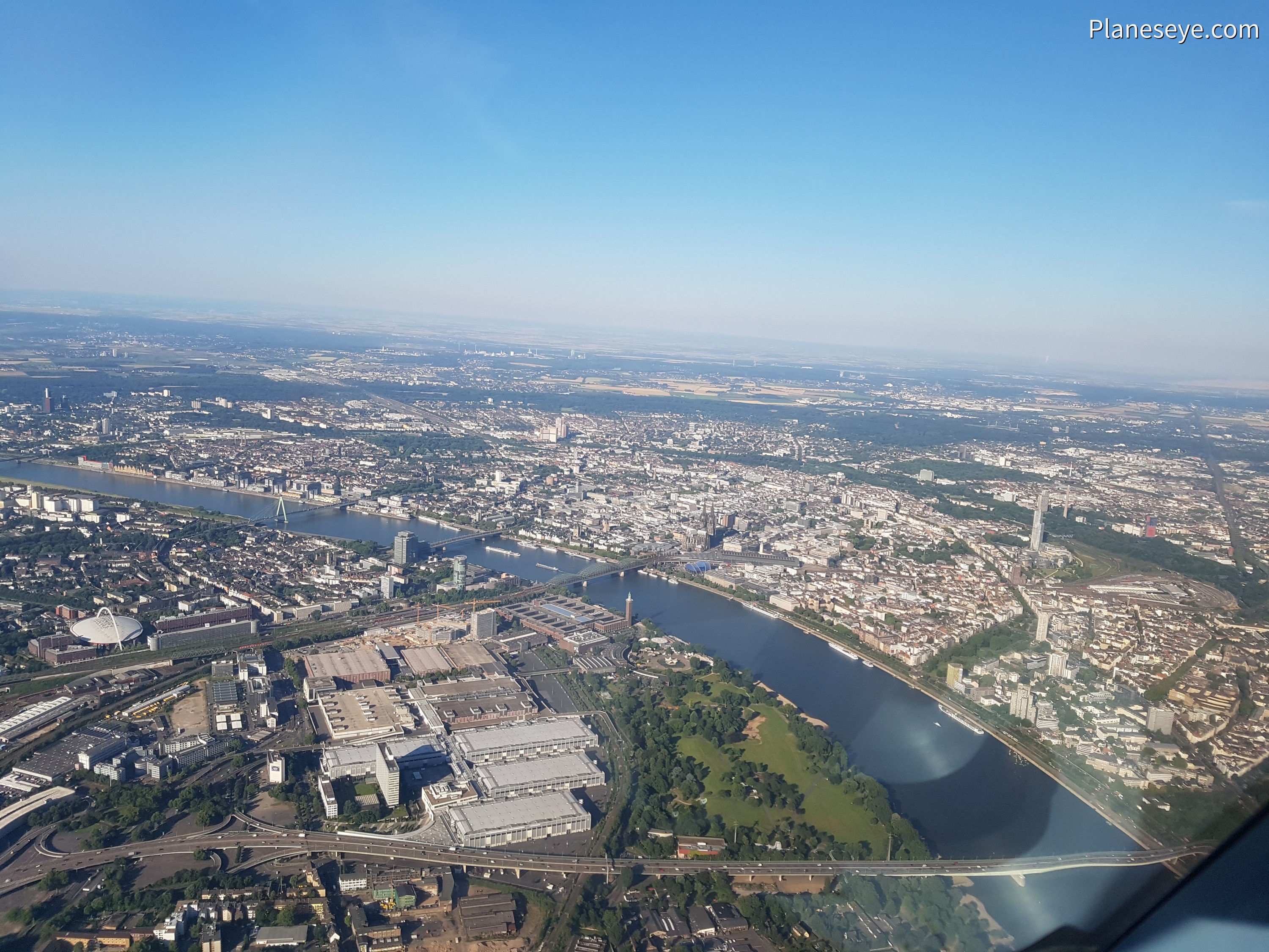 Cologne at low altitude from the East