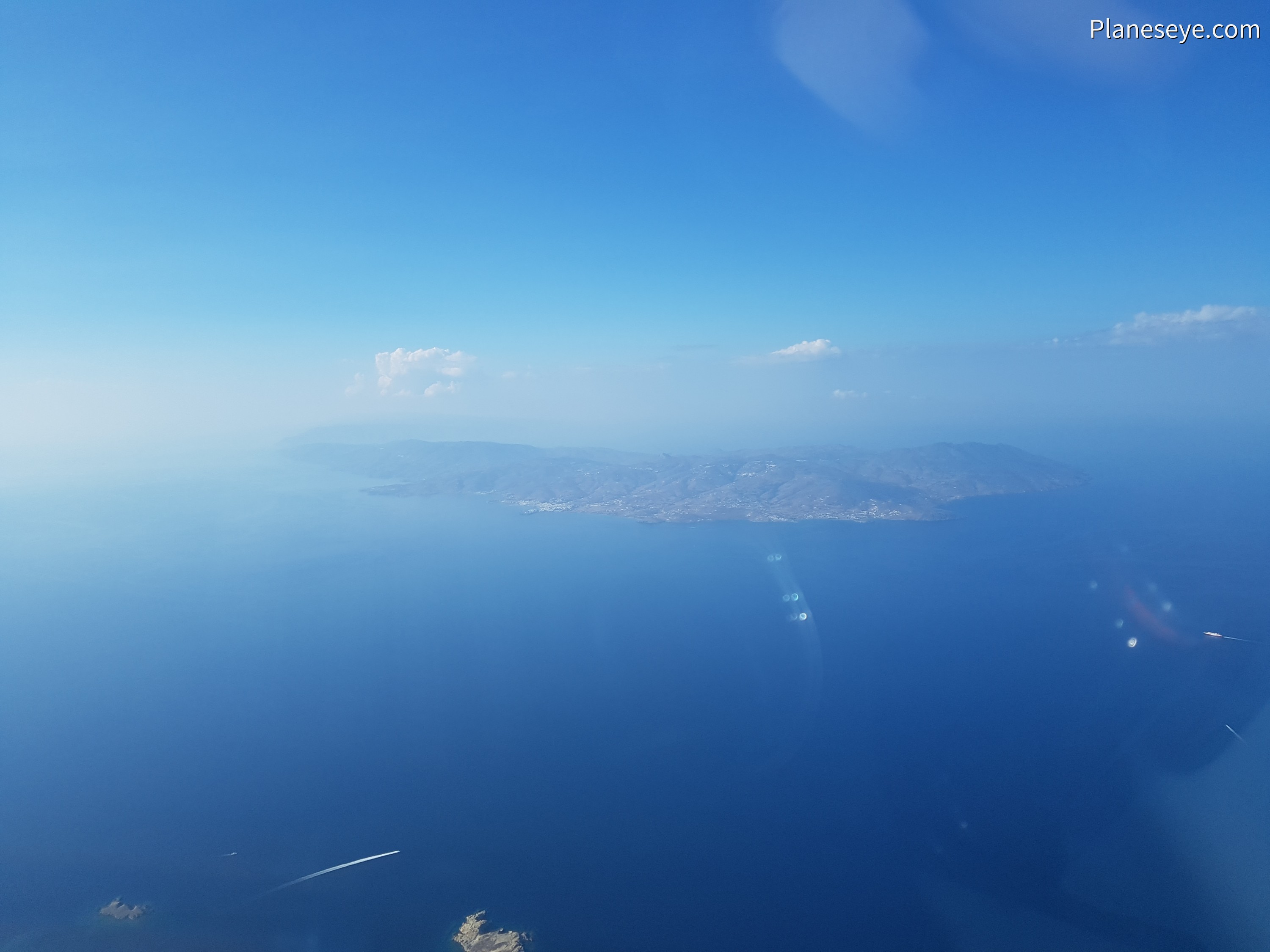 Aegean Sea during daytime, Tinos from the South