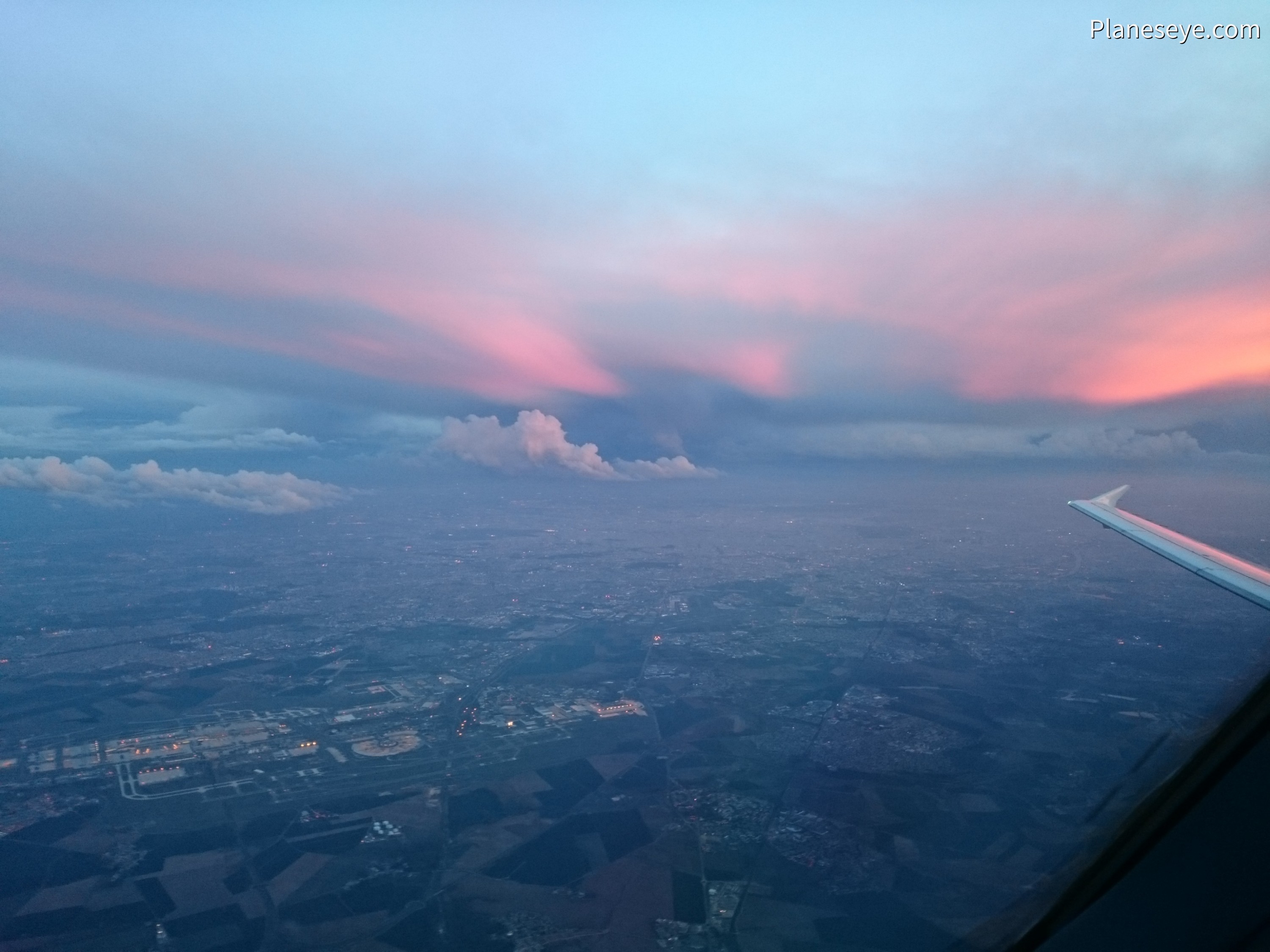 Sunset over Paris, France