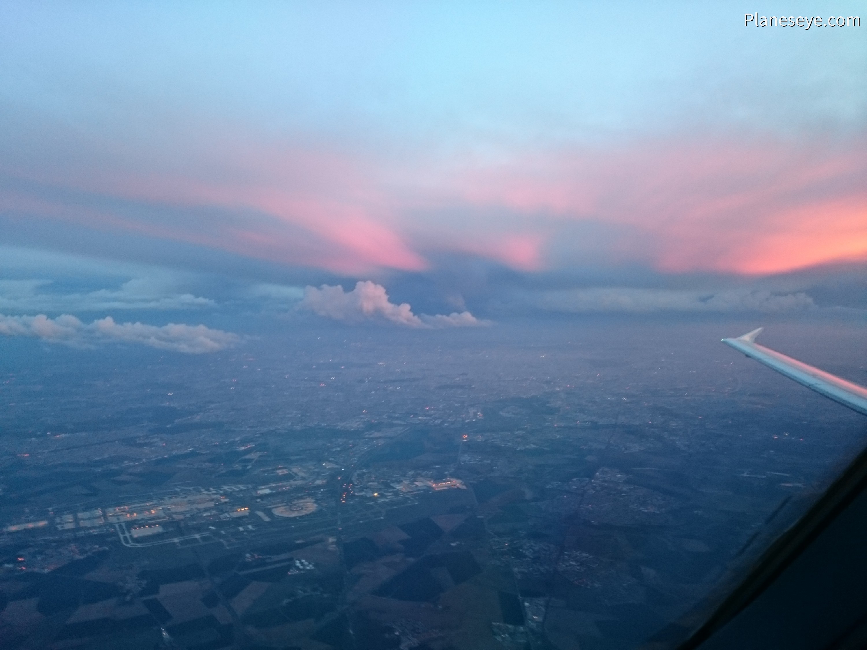Sunset over Paris, France