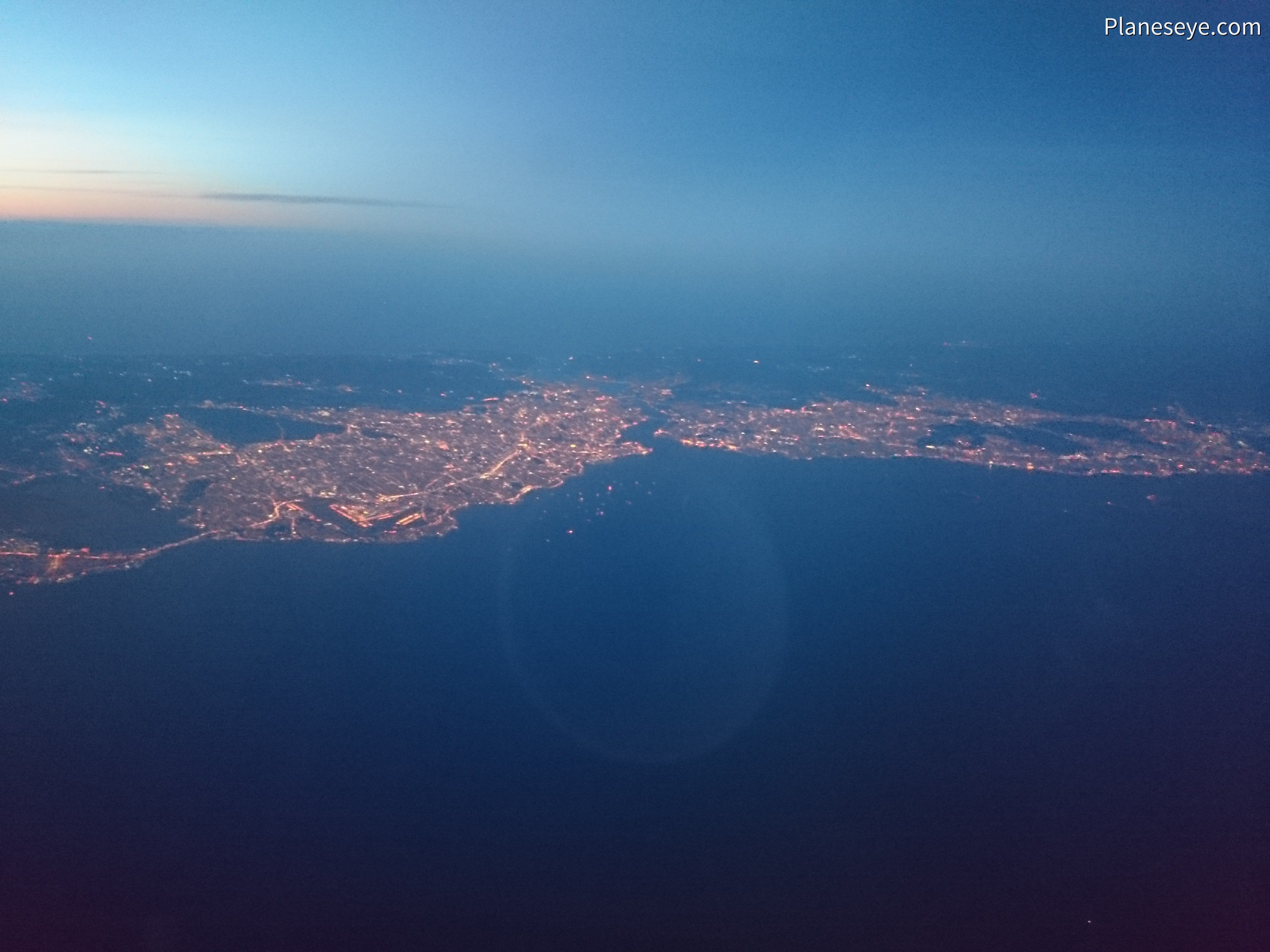 Istanbul during dusk from the South
