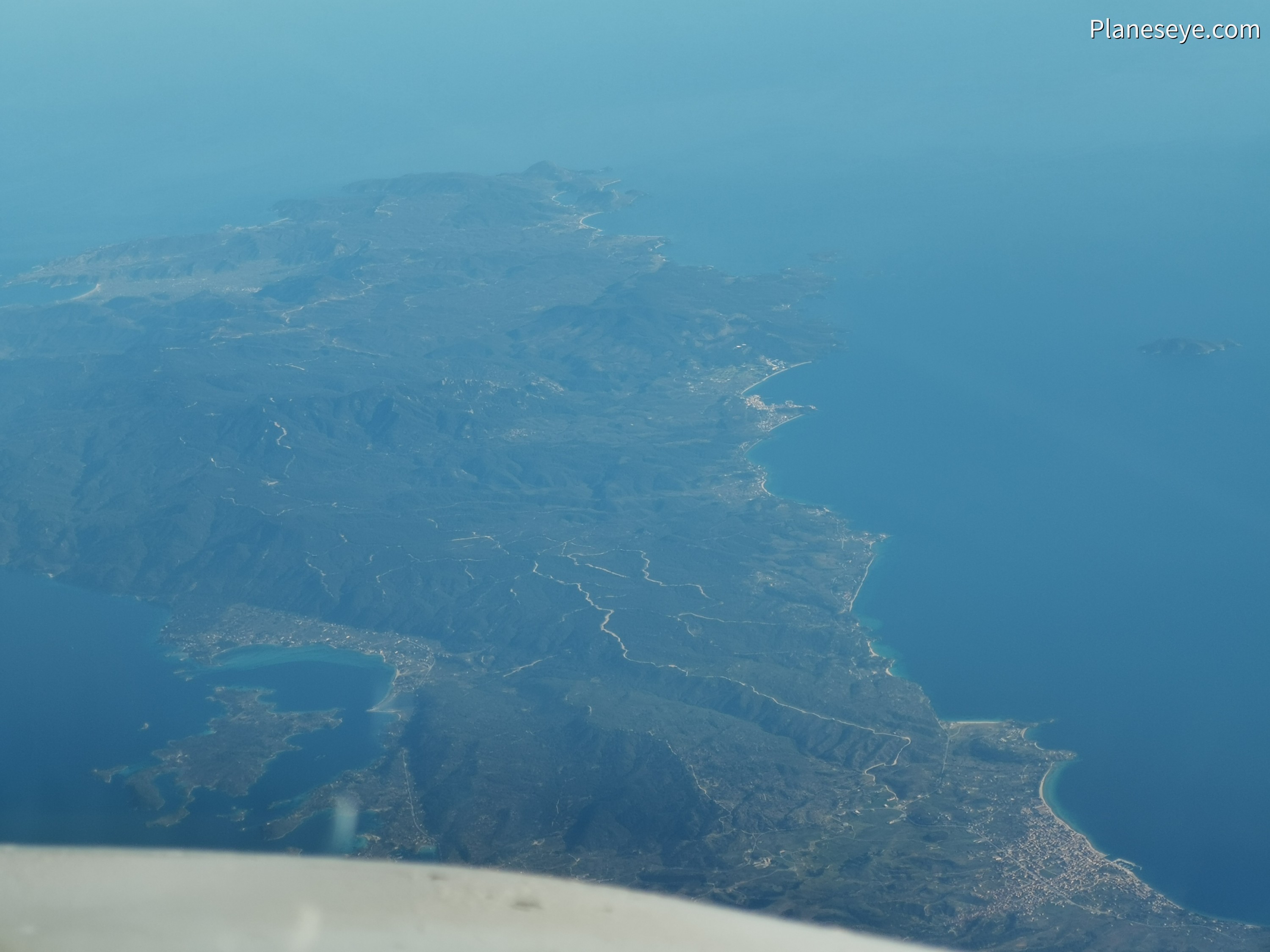 Middle part of Chalkidki, Greece from the North during daytime
