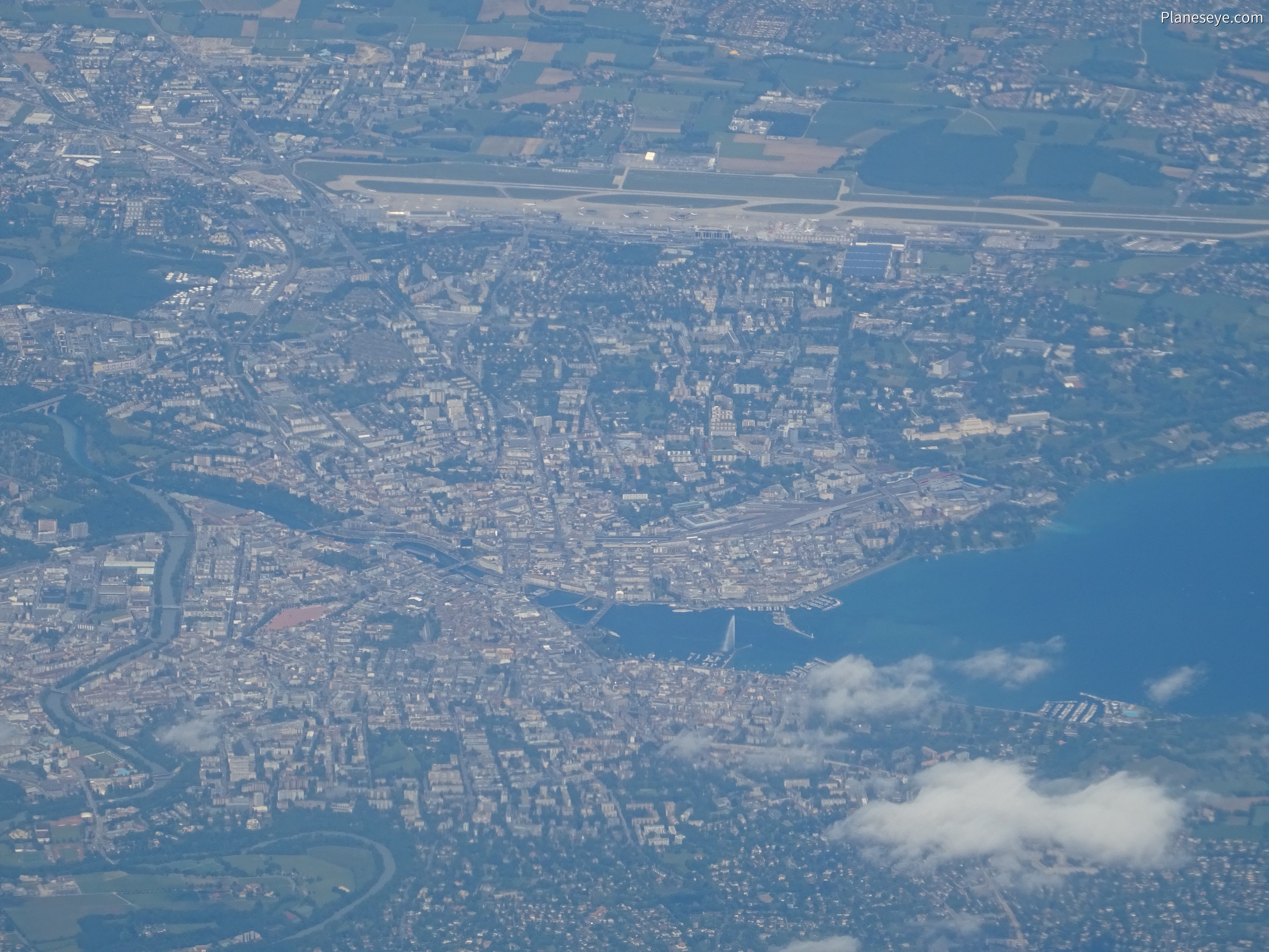 Geneva, Switzerland during daytime from the South