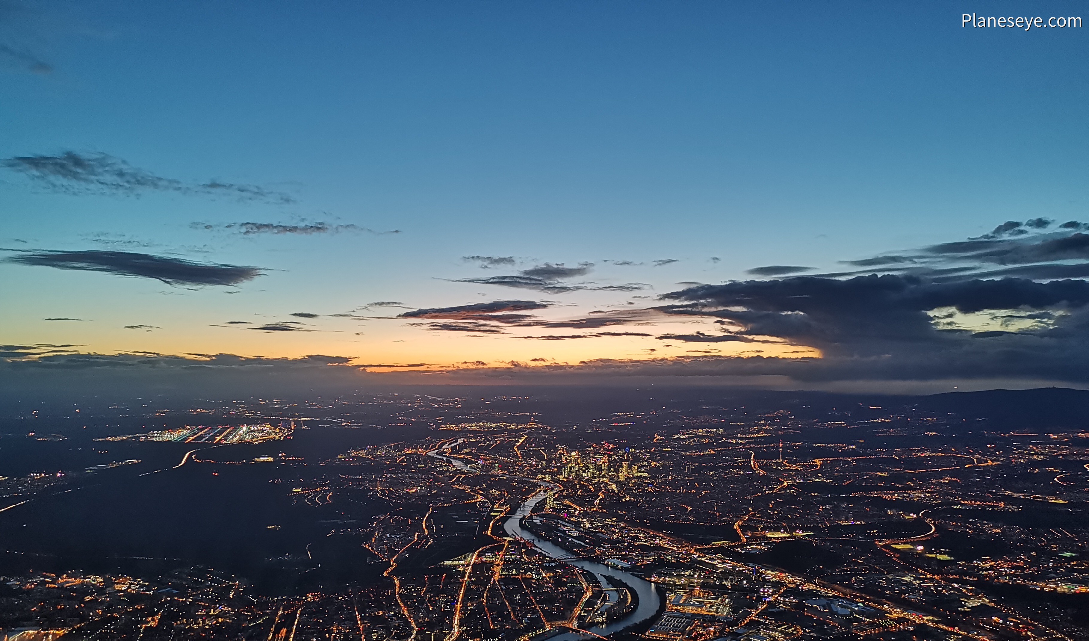 Sunset over Frankfurt, FRA Airport