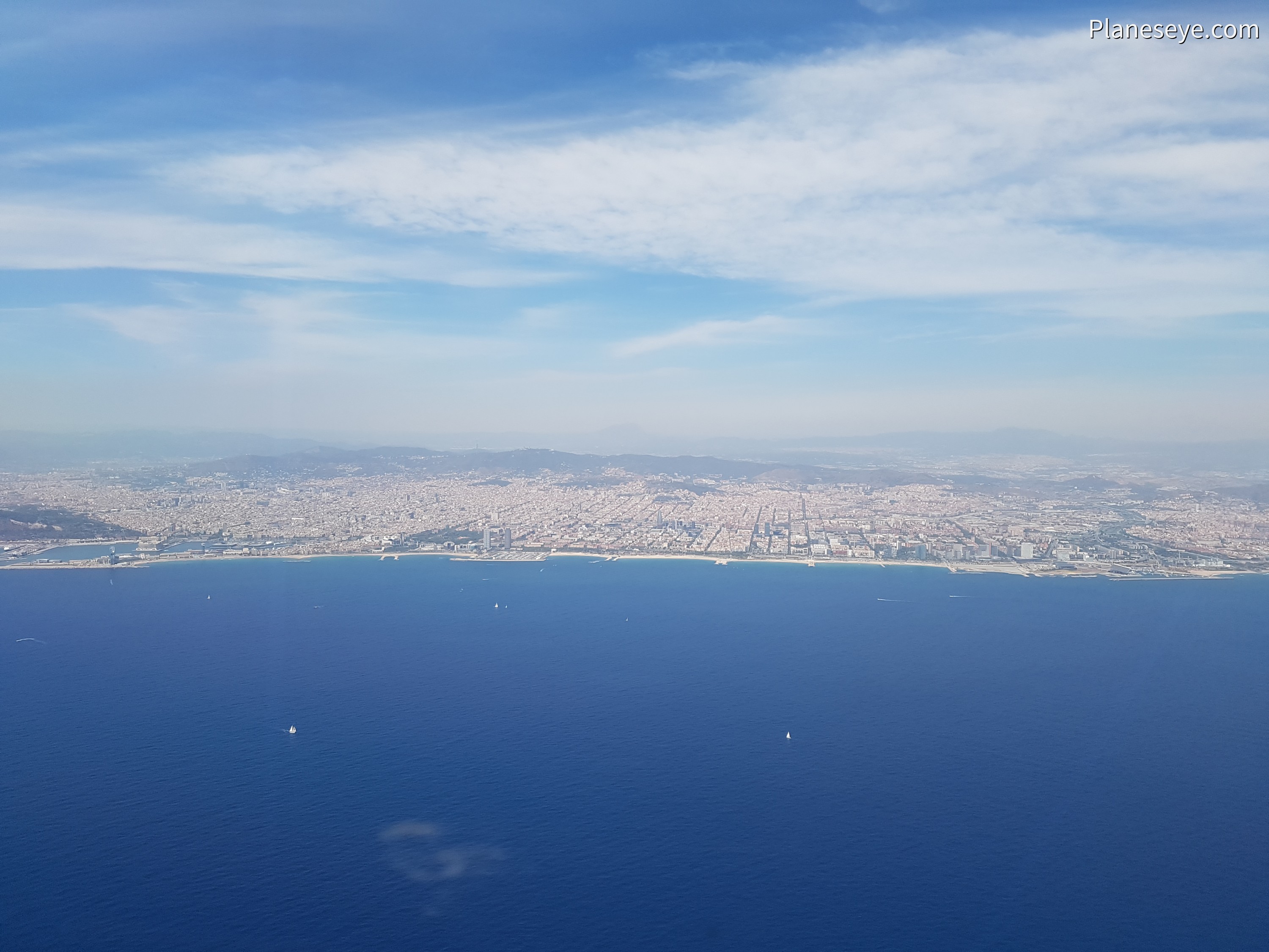 Barcelona during daytime from the Sea