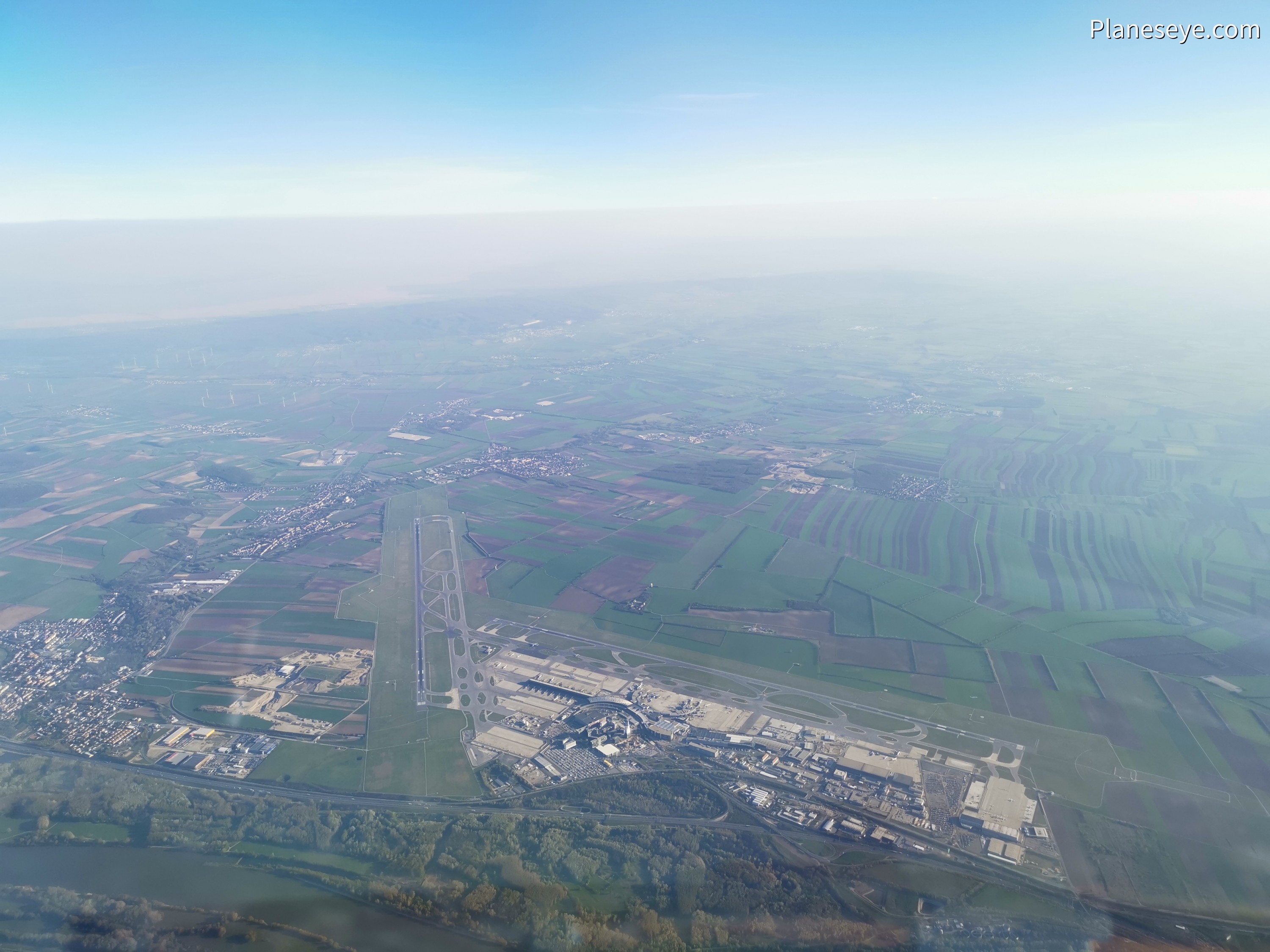 VIE Airport, Flughafen Wien-Schwechat from the North during daytime