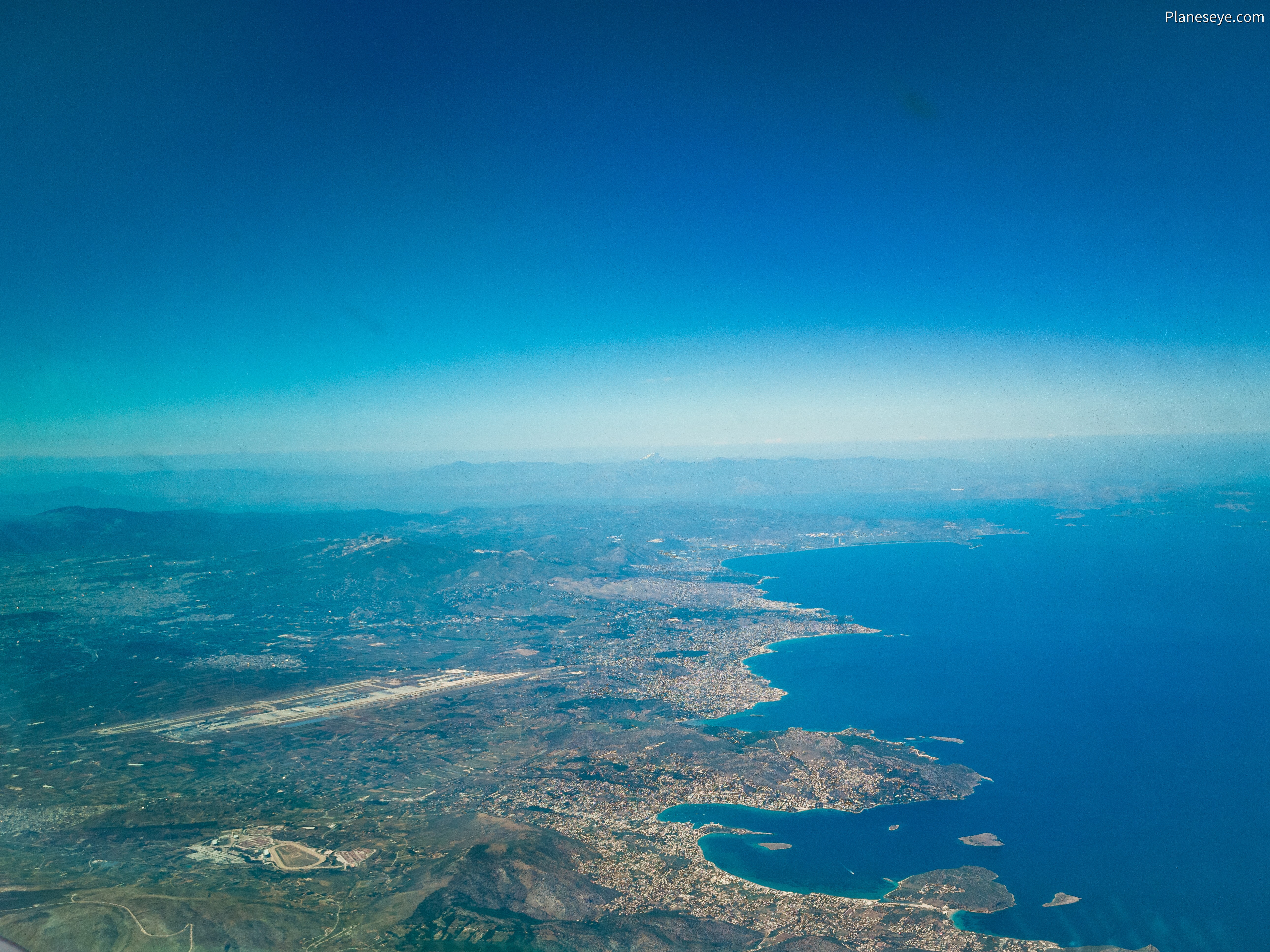East coast of Attika, Greece during daytime, ATH Airport