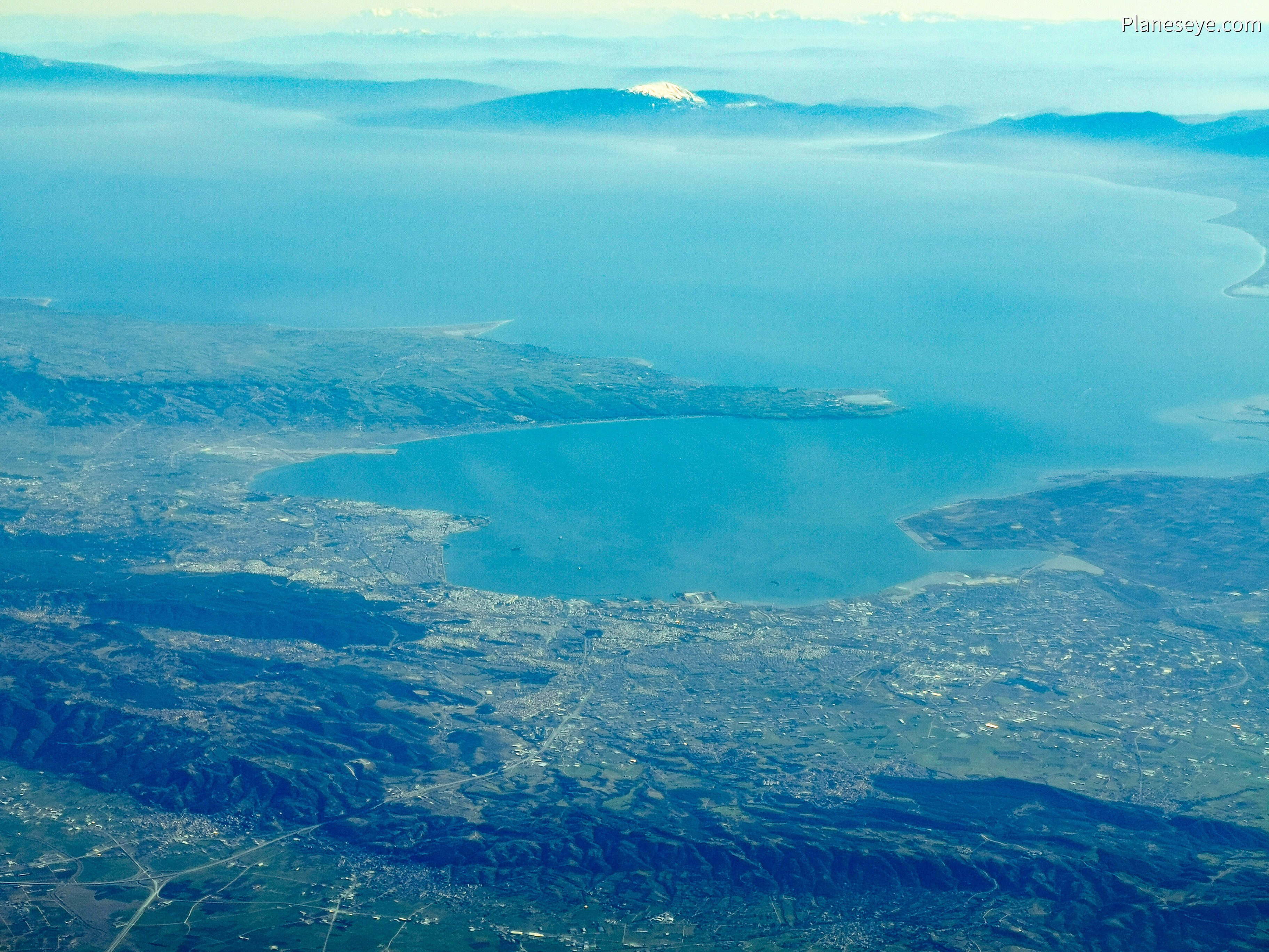 Bay of Thessaloniki from the East during daytime