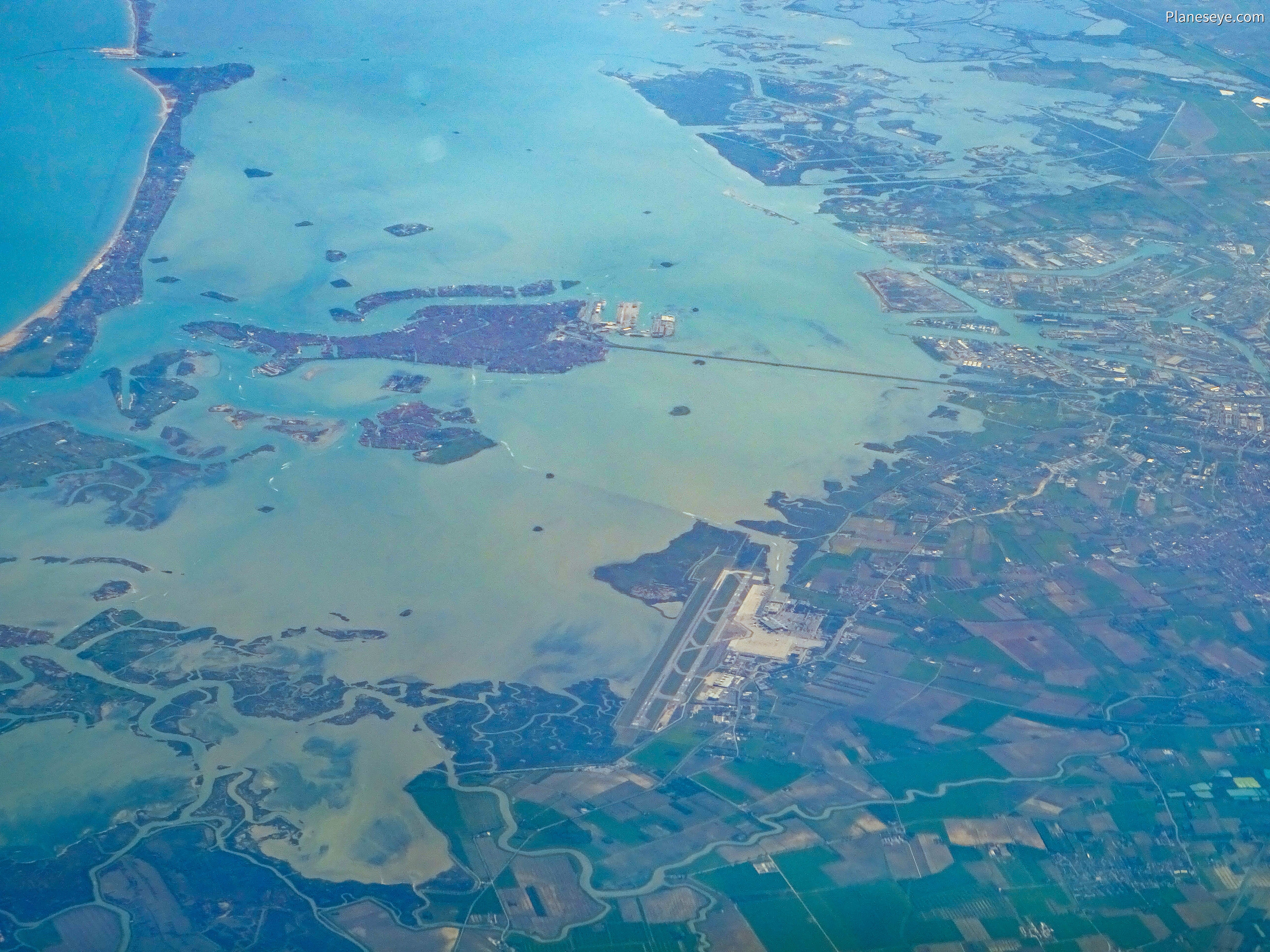 Venice, Italy during daytime from the North, VCE Airport