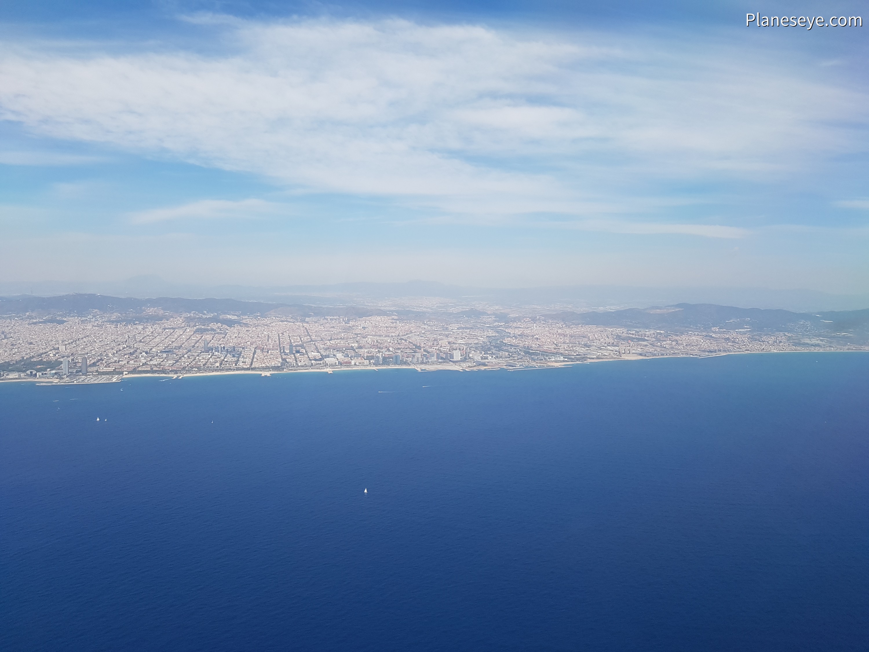 Barcelona during daytime from the Sea