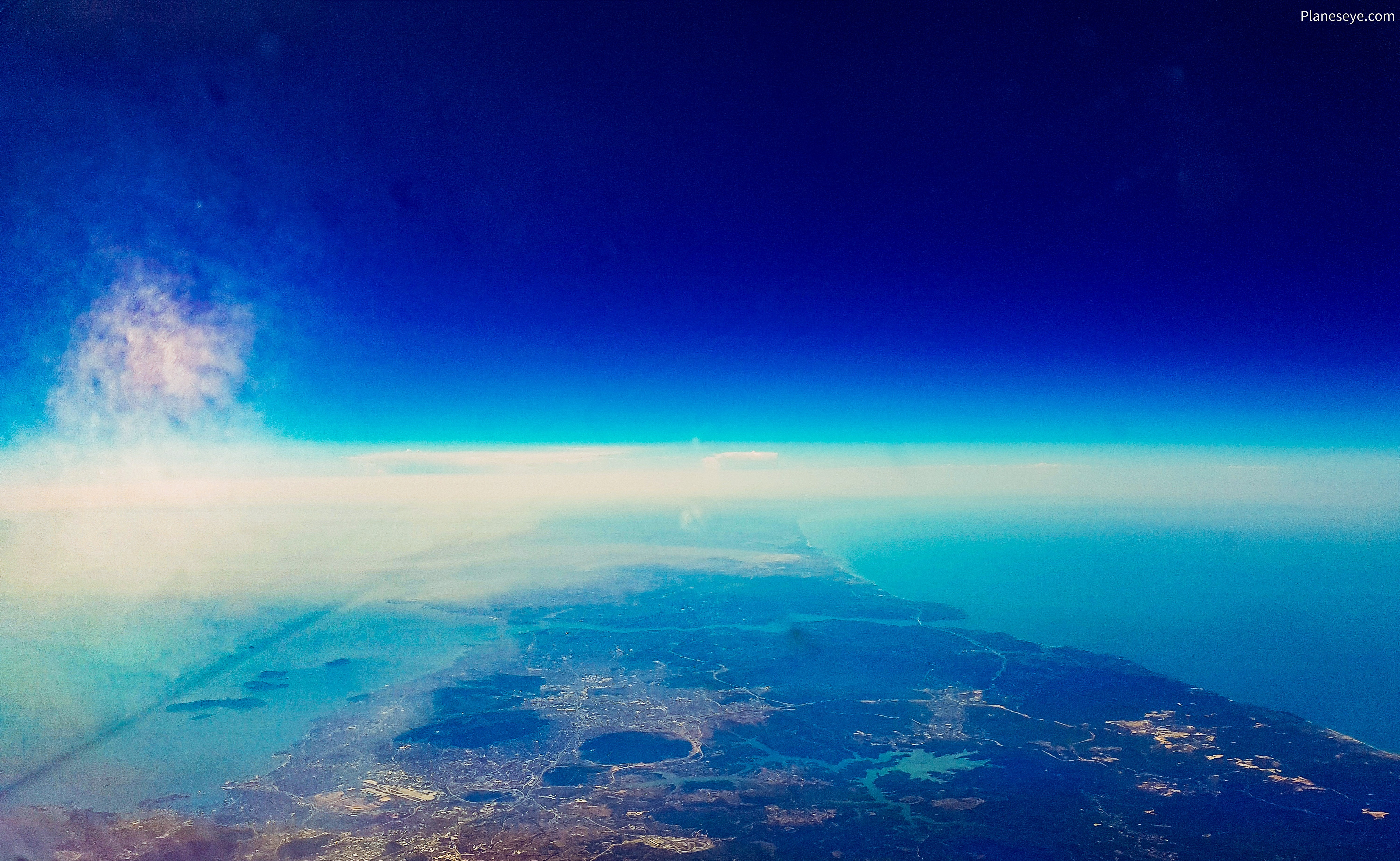 Istanbul and Bosporus from the East, SAW Airport