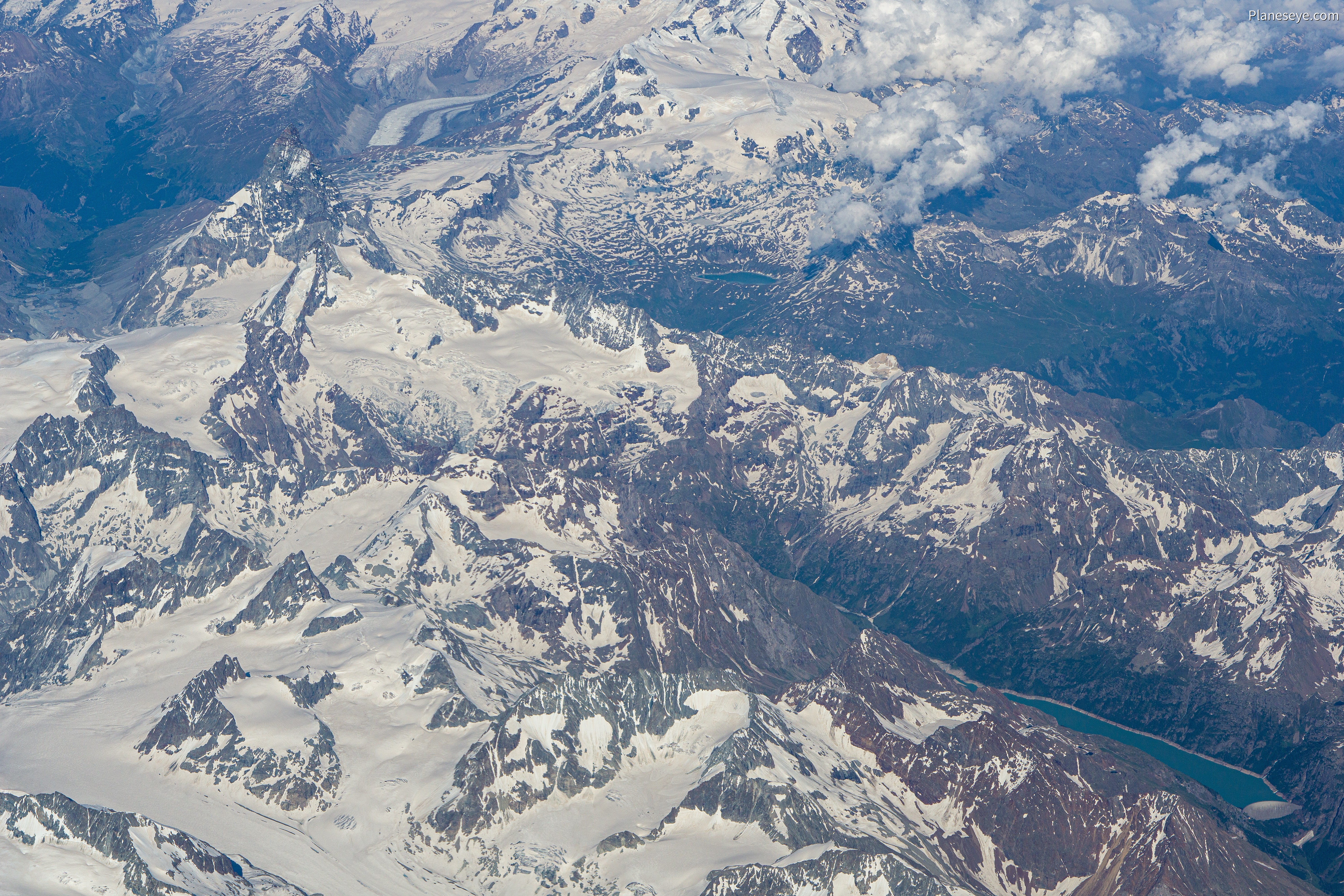 Western Alps, Matterhorn, Switzerland and Italy during daytime