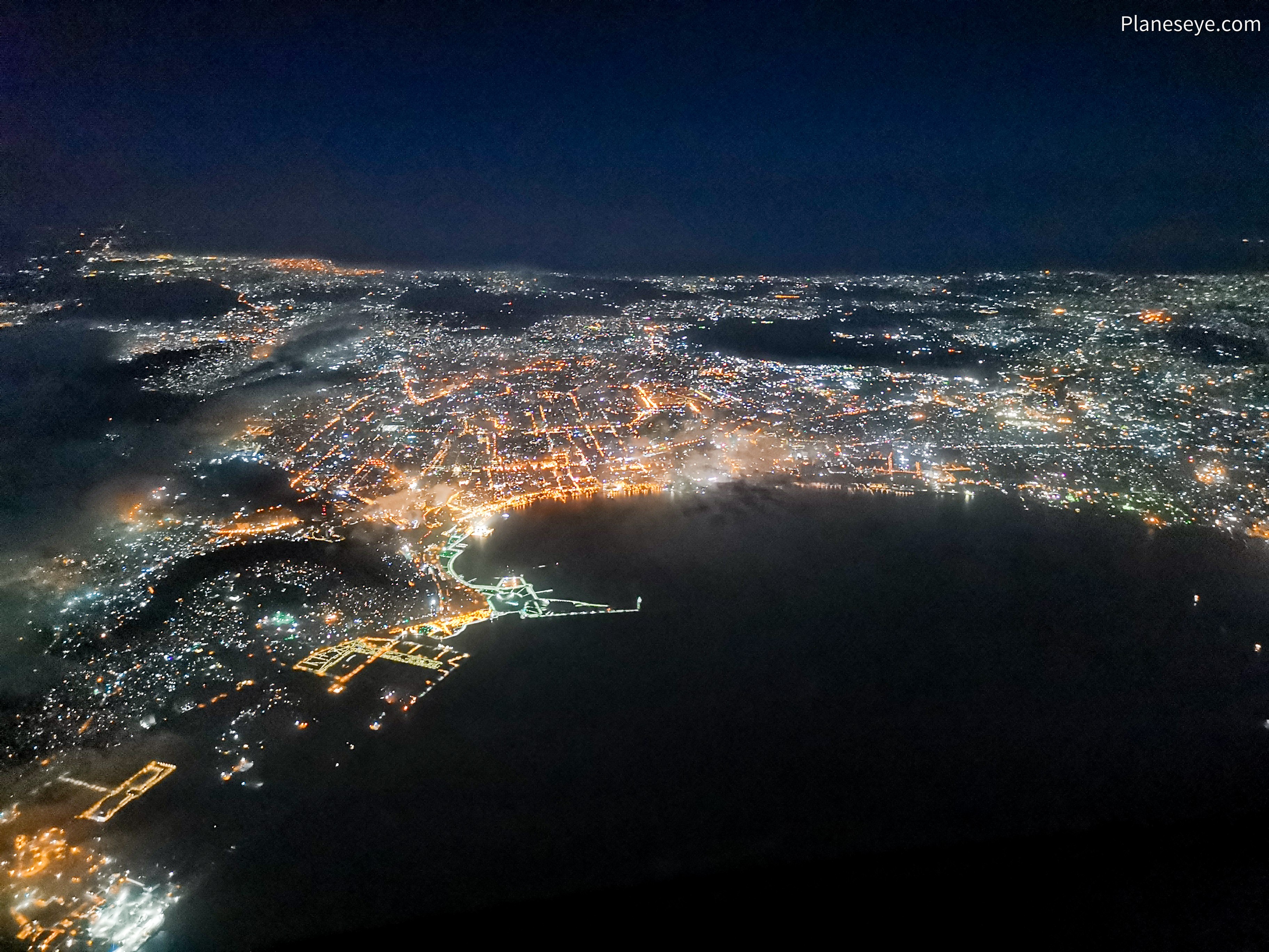 Baku, Azerbaijan during nighttime