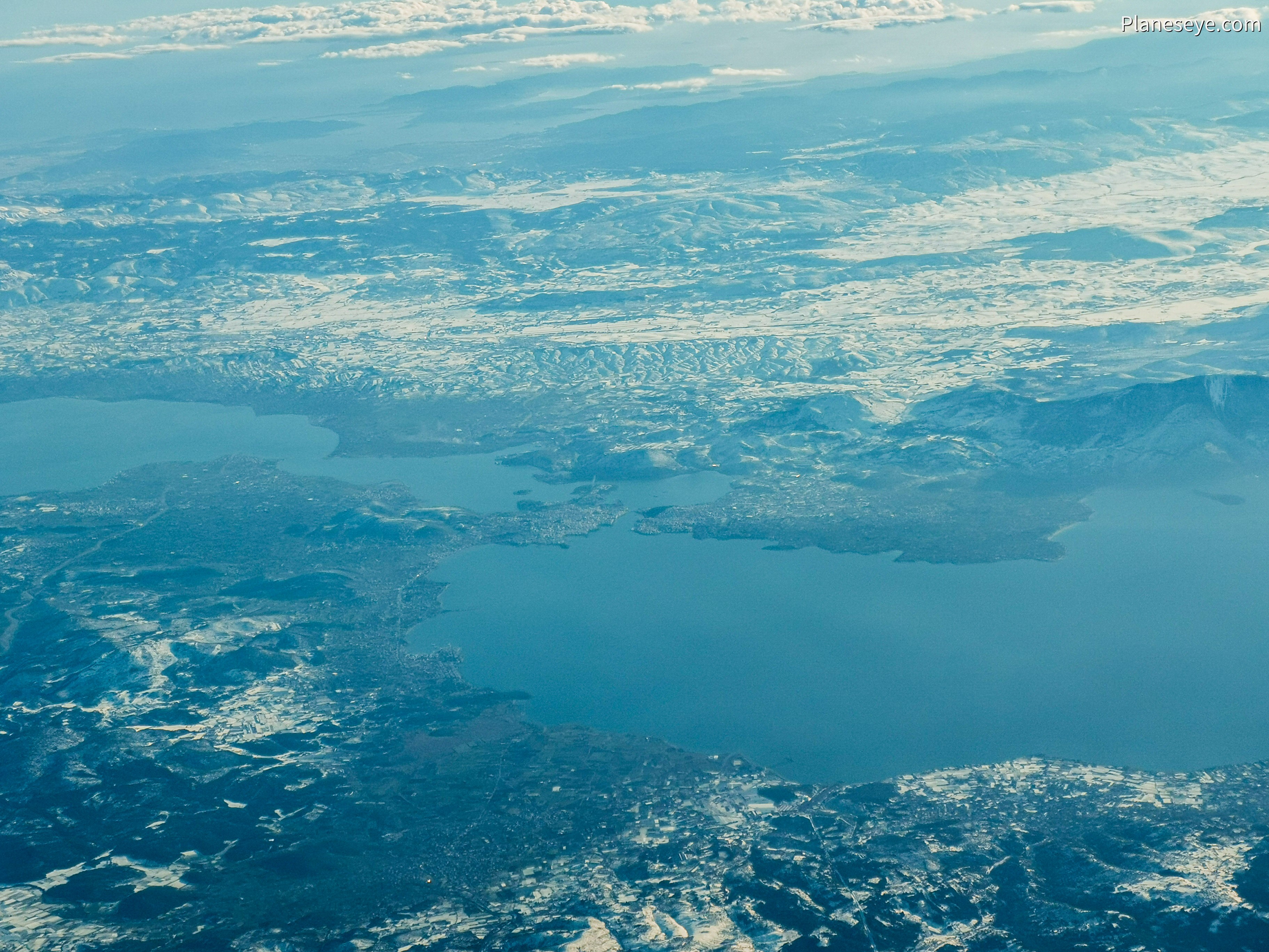 Euboea land bridge, Greece in Winter