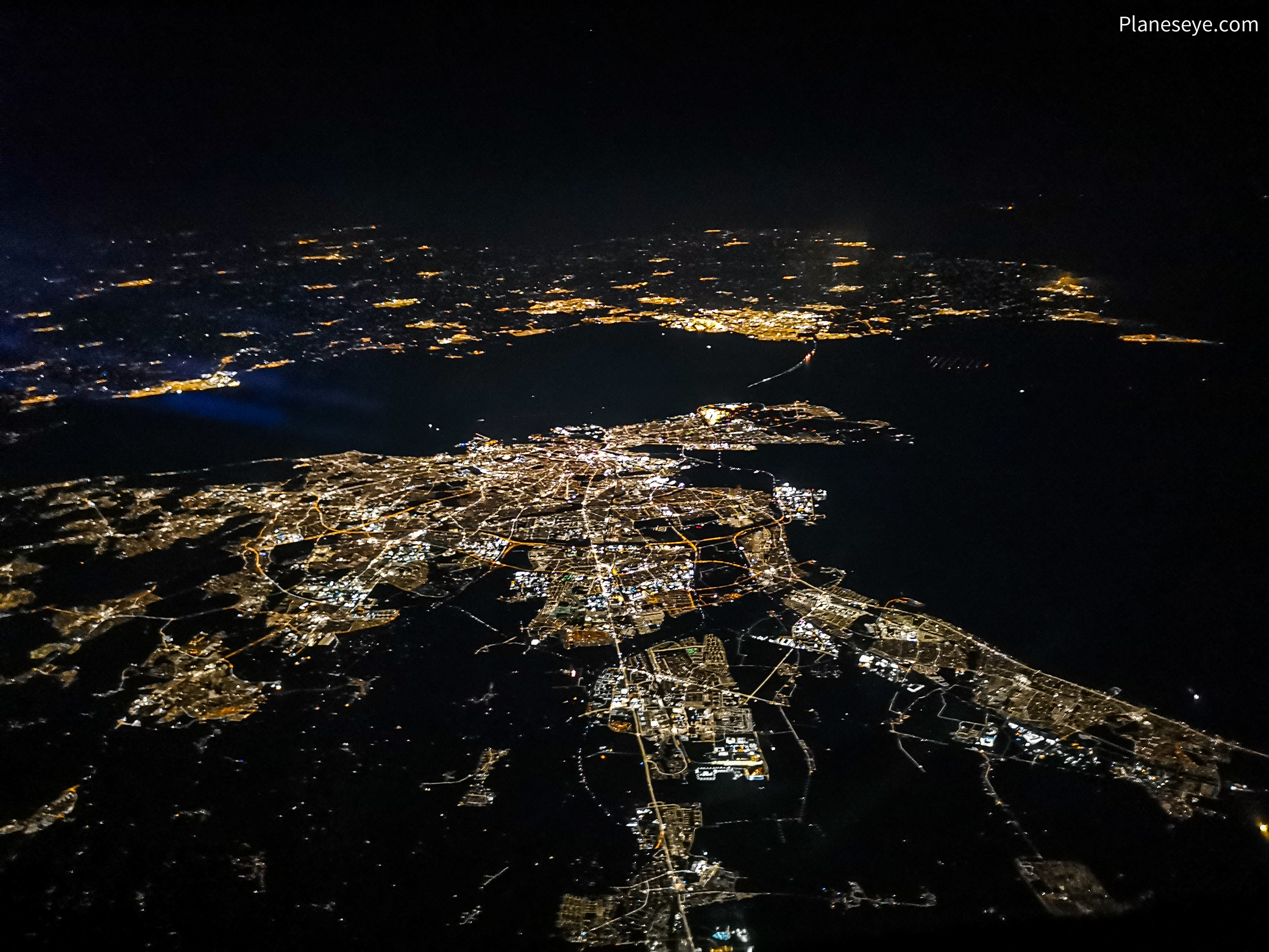 Copenhagen, Denmark during nighttime