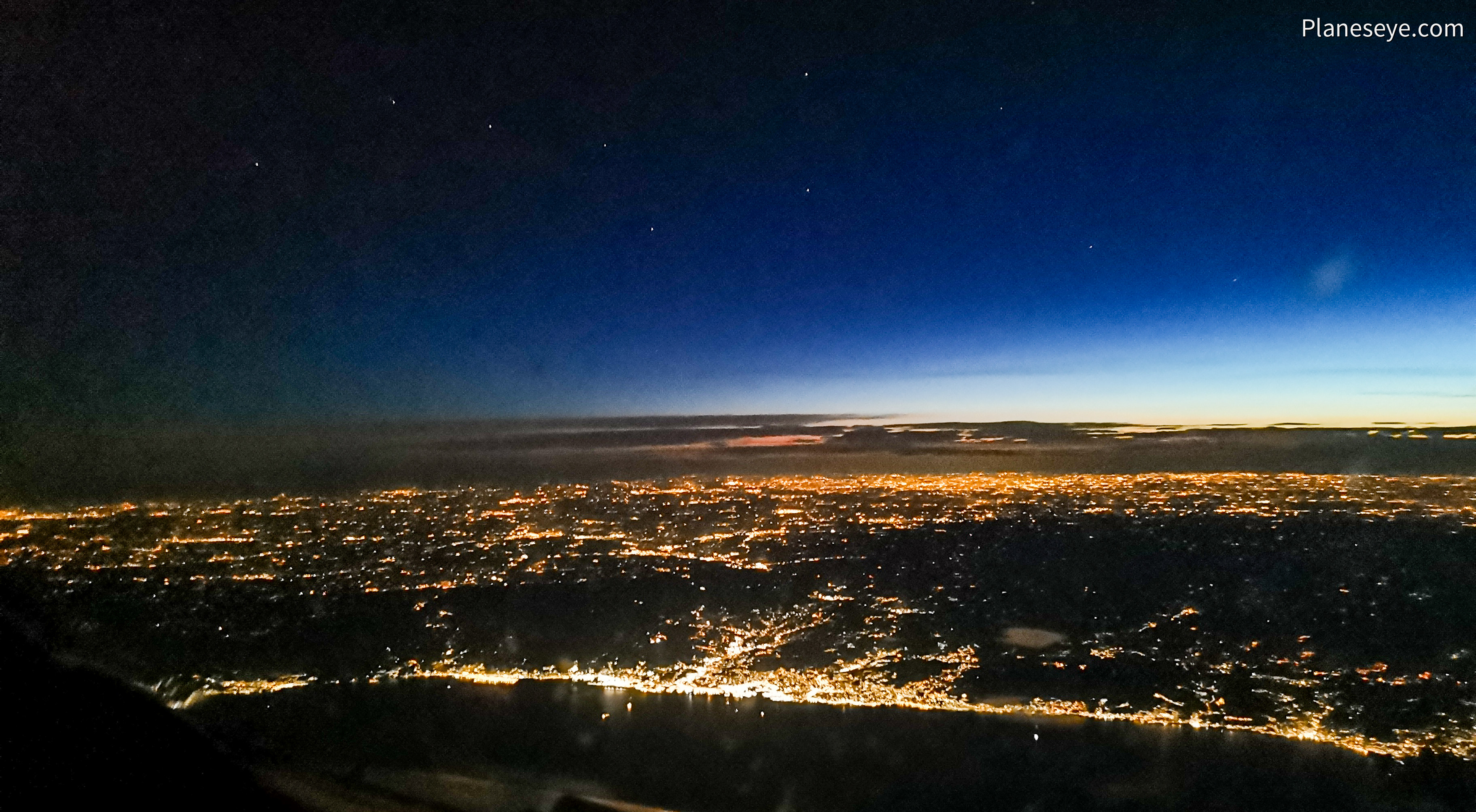 Northern Italy during dawn