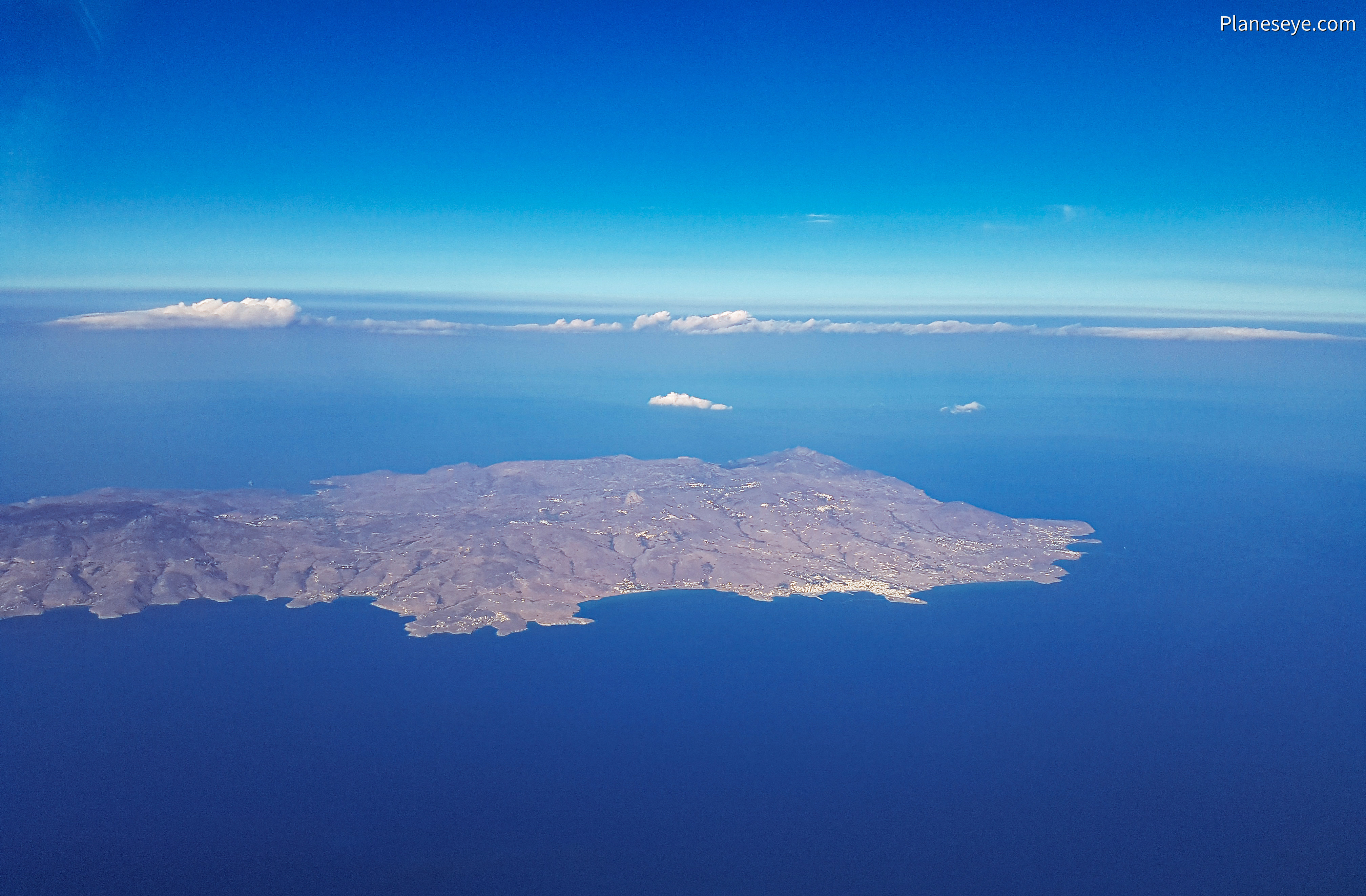 Tinos, Greece during daytime from the South
