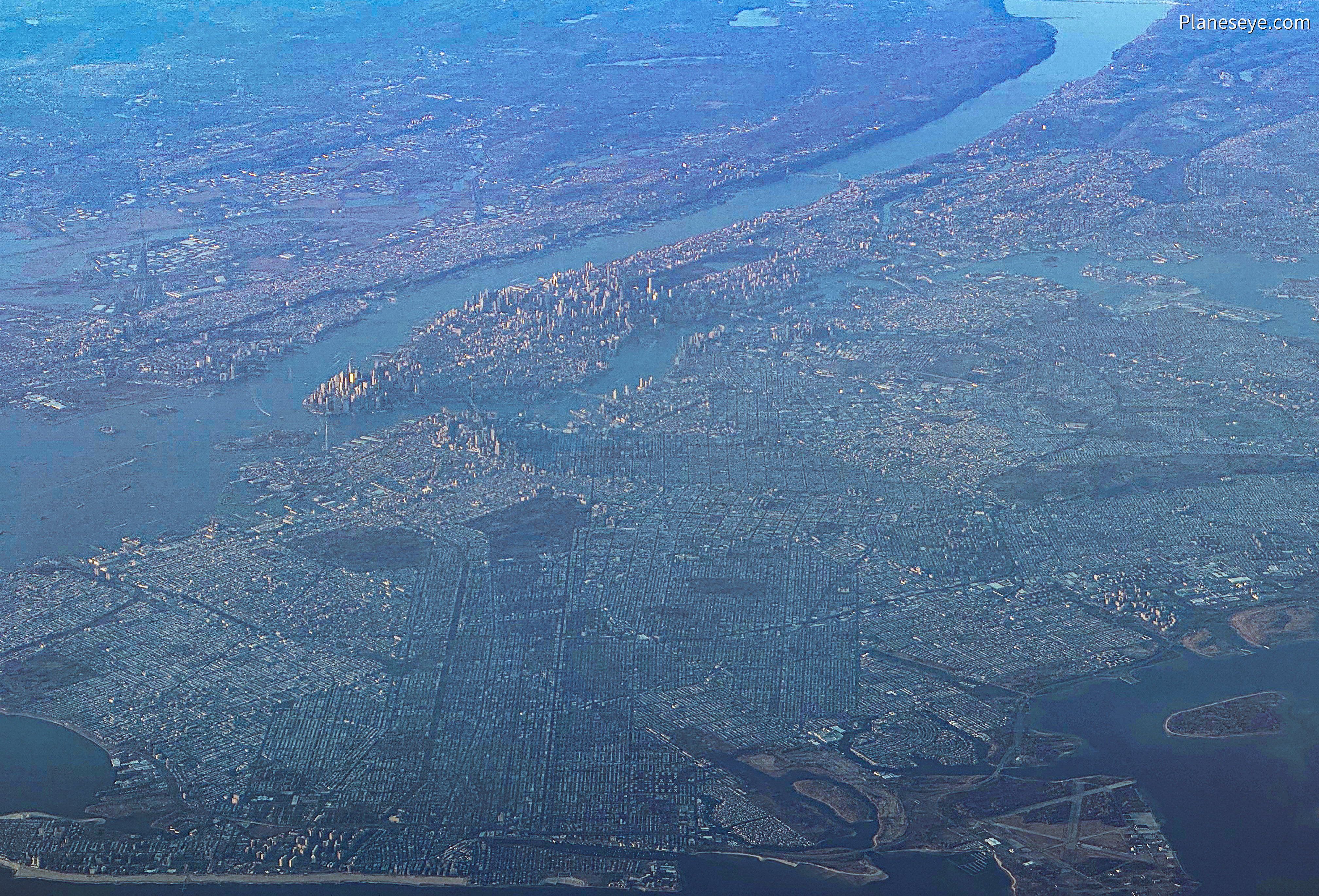 New York City, USA during dusk