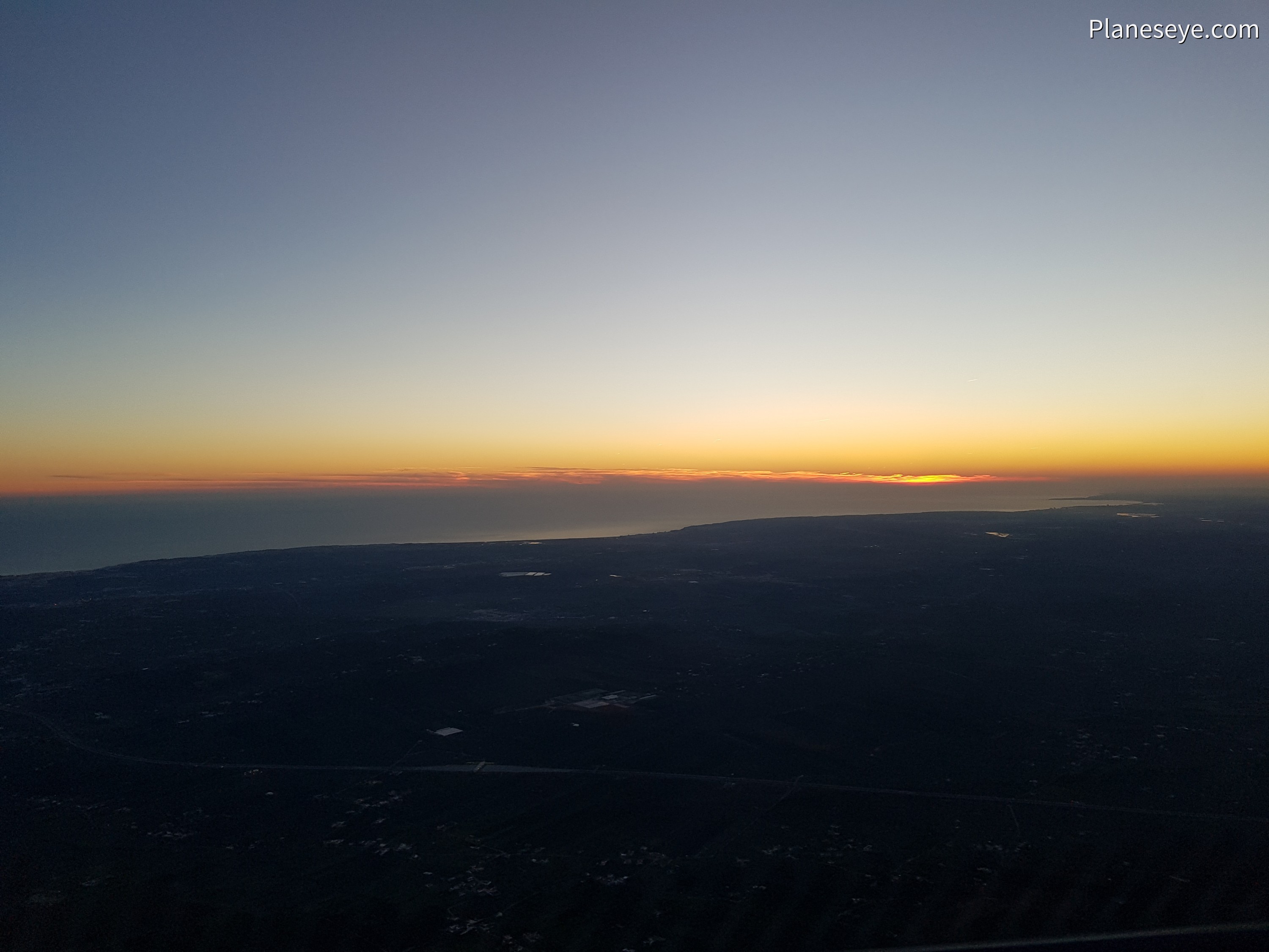 Coastline of the Algarve during sunset