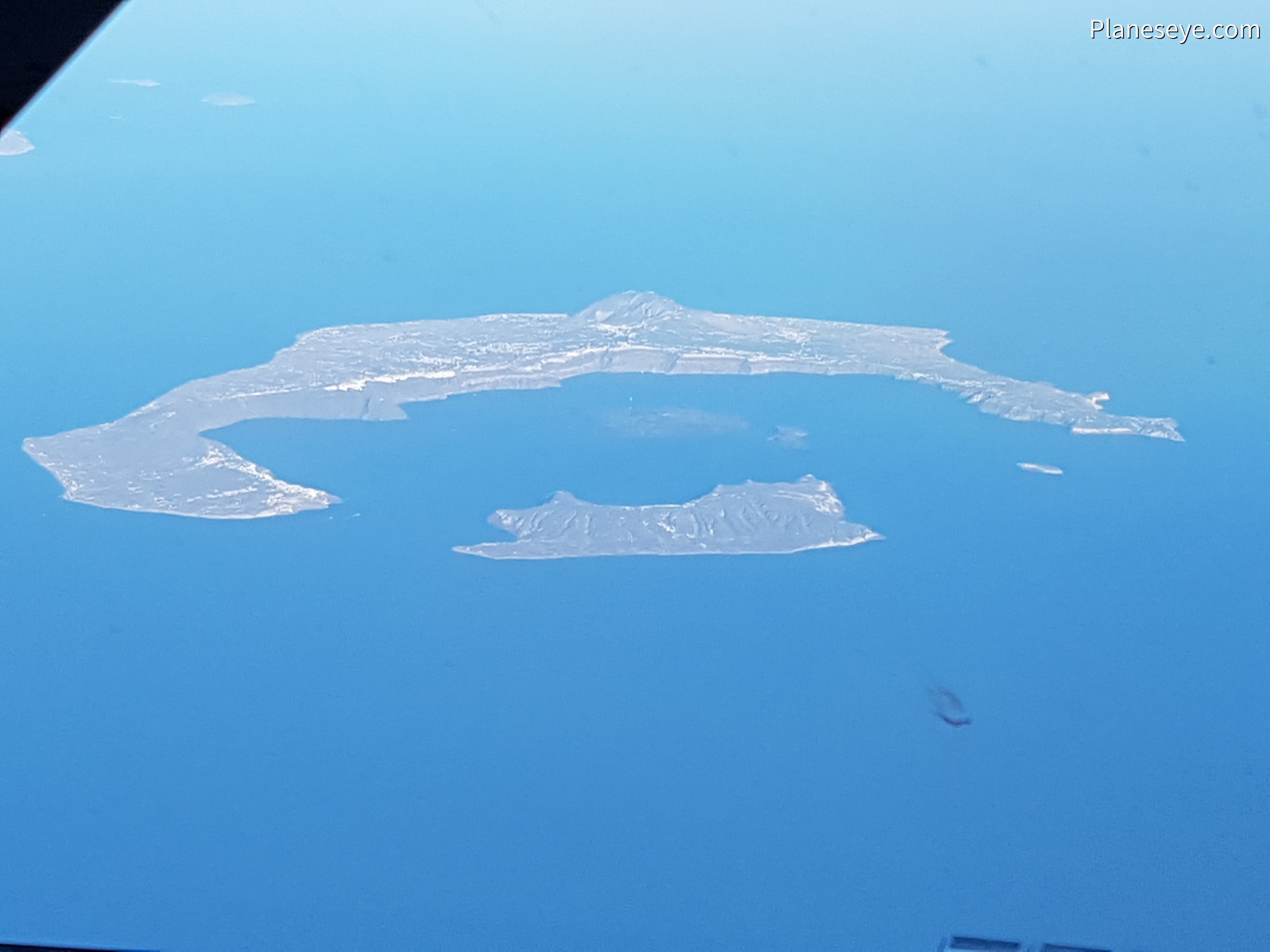 Santorini during daytime from the West