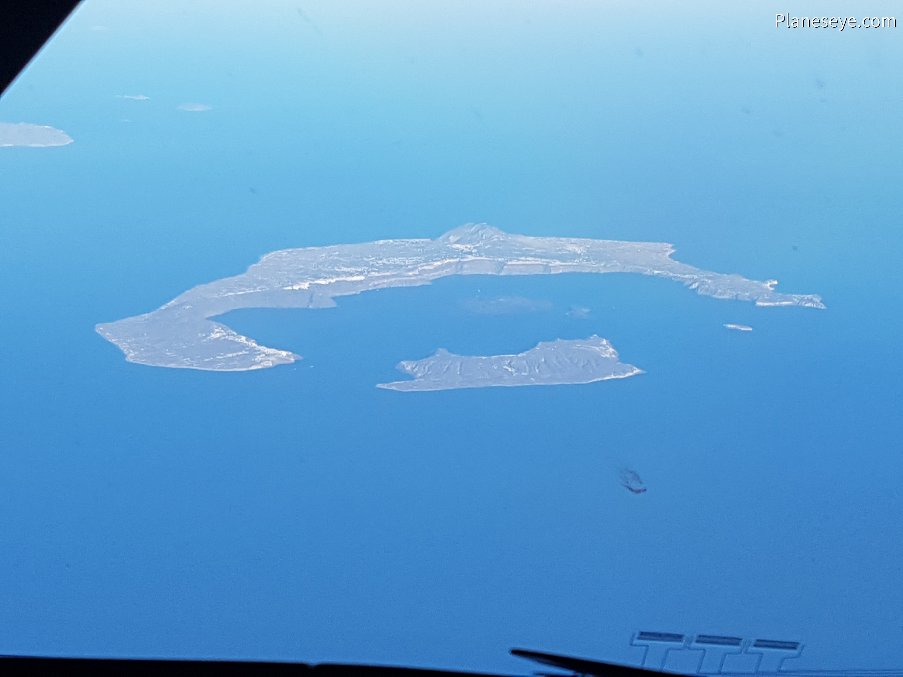 Santorini during daytime from the West