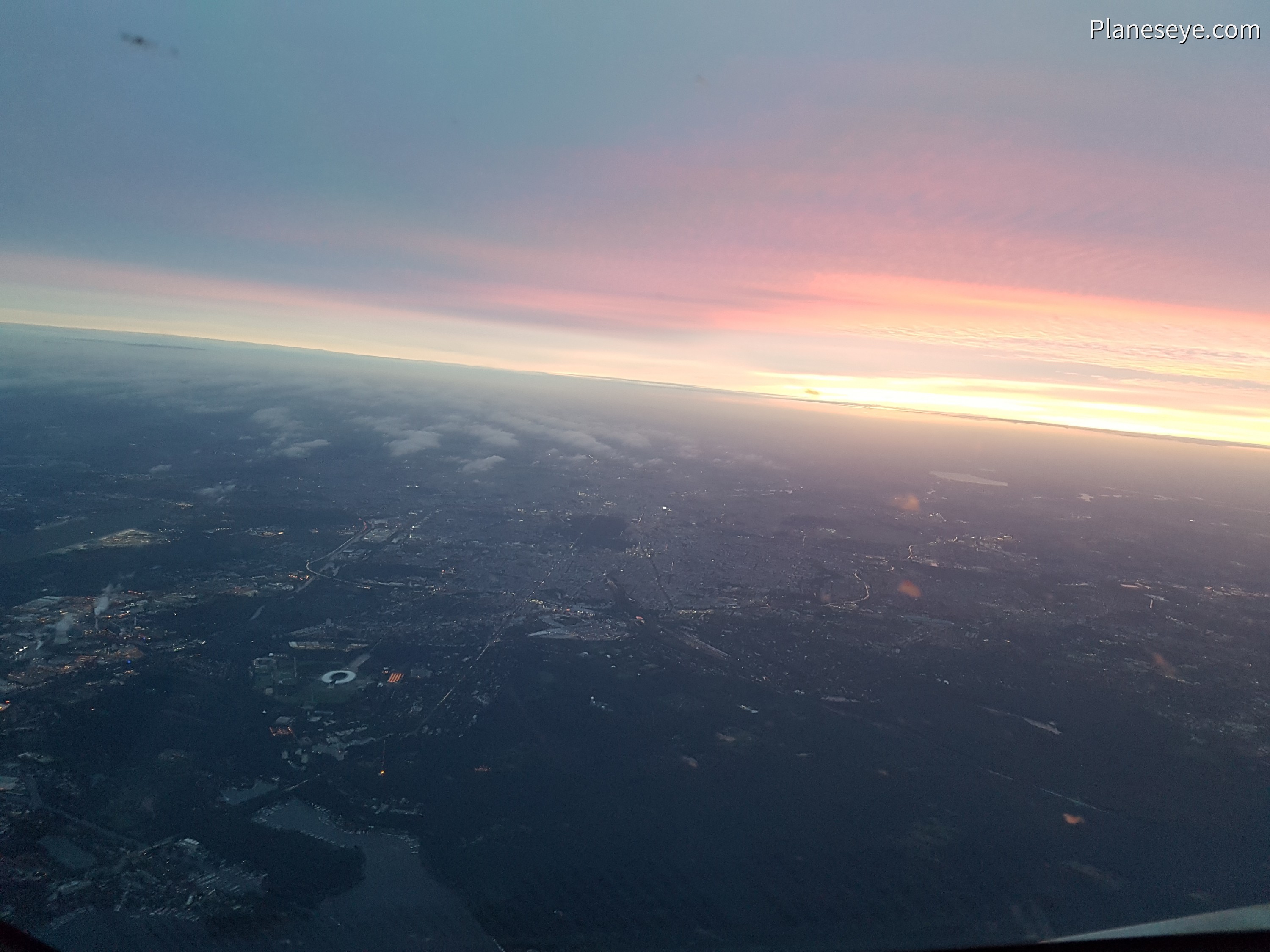 Berlin during sunrise from the West