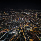 Frankfurt during nighttime from above
