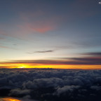 Cloudy sunset over France